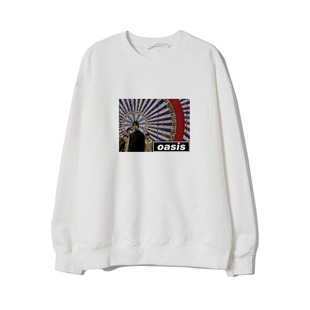 anger经典 look 英伦摇滚印花棉卫衣 back oasis绿洲乐队don