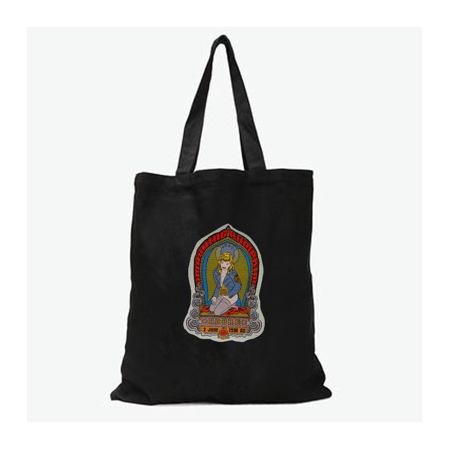 多款小众smashing pumpkins碎南瓜punk朋克摇滚黑色帆布包袋