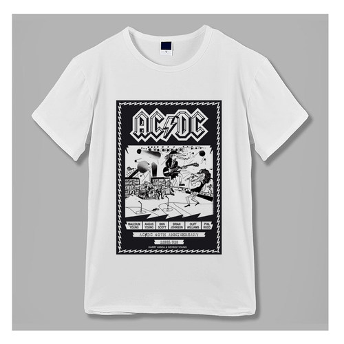 ac/dc直流乐队摇滚文化t恤衫