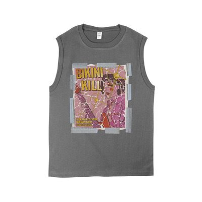 bikini-kill-riot-girl朋克布面印花压胶摇滚情人节男女无袖T坎肩