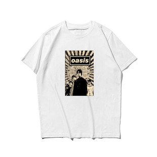 back look anger Don oasis绿洲乐队摇滚纯棉宽松T恤衫