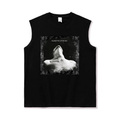 sex摇滚小众设计贴布男女纯棉背心无袖 事后烟cigarettes after