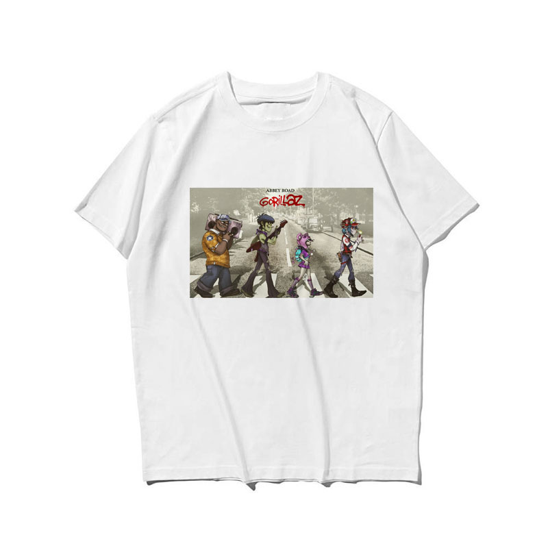 虚拟乐团gorillaz电子人物t恤衫