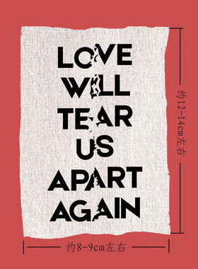joy division love will tear us apart快乐分裂帆布贴布标remake