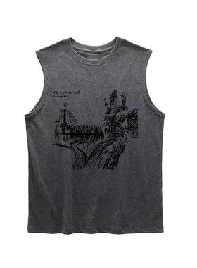 电台司令radiohead ok computer pablo honey手绘坎肩背心无袖T恤