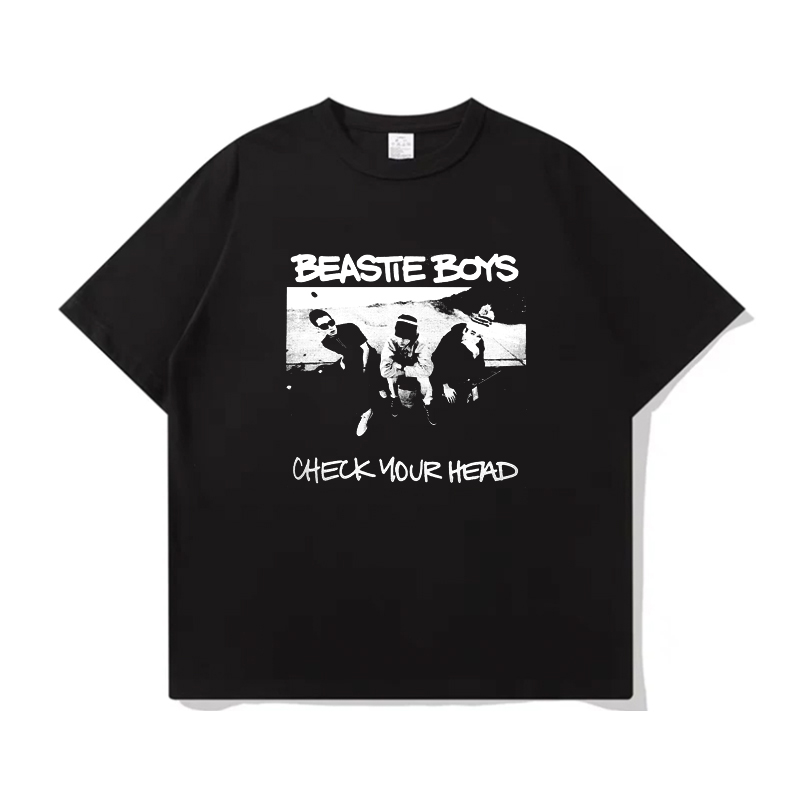 beastie boys check your head白人嘻哈饶舌乐队rap纯棉短袖T恤 男装 T恤 原图主图