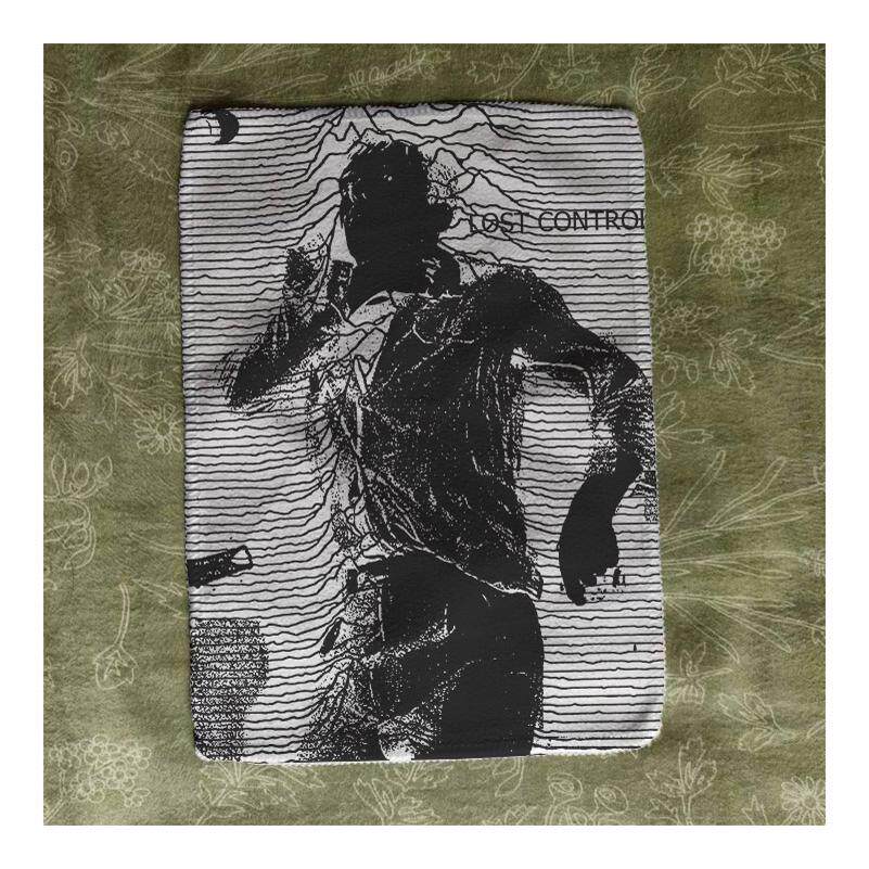 joy division post punk快乐分裂印花柔软桃皮绒布贴包包衣服配件