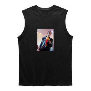 趣味相声马三立老爷子玩儿摇滚胶印传统现代潮帅夏日纯棉T恤背心