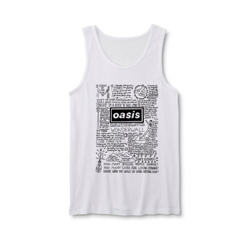 oasis绿洲金曲大集合英伦摇滚风男女流行休闲夏季吊带背心无袖T