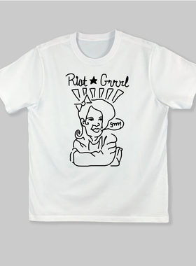 riot grrrl bikini kill女性朋克摇滚音乐手绘设计感纯棉短袖T恤
