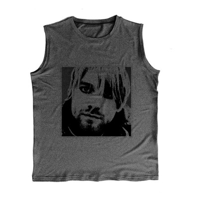 kurt cobain 科特柯本涅盘朋克乐队废土显瘦宽松坎肩背心无袖Tee