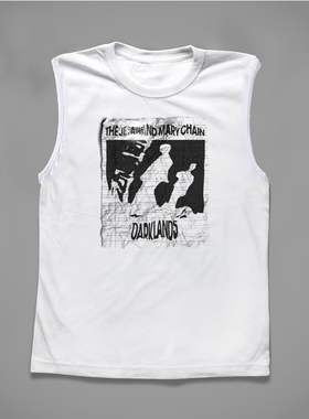 jamc and mary chain玛丽锁链朋克盯鞋摇滚拓印纯棉短袖T恤坎肩