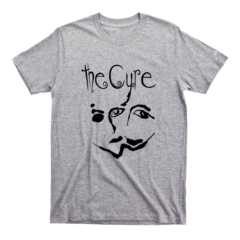 the-cure暗黑灰色摇滚文艺轻薄聚酯纤维松垮感中性宽松落肩半袖T