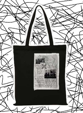 joy division脉冲快乐分裂帆布袋文艺复古手提单肩大容量创意纯棉