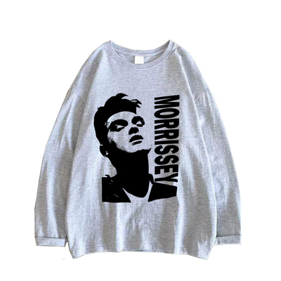 the smiths morrissey 另类英伦摇滚乐队 喷印花男女春秋长袖T恤