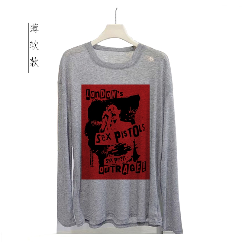 sex pistols 性手枪朋克punk rock band宽松男女透气长袖T恤