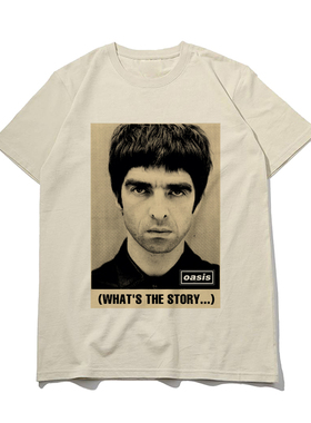 Oasis绿洲乐队Noel Liam Gallagher兄弟复古印花英伦摇滚朋克T恤