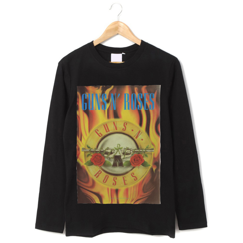 guns n roses slash axl枪花摇滚吉他手男女纯棉圆领长袖T恤卫衣