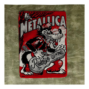 金属乐队印花柔软桃皮绒布贴多用途摇滚朋克diy remake需线缝