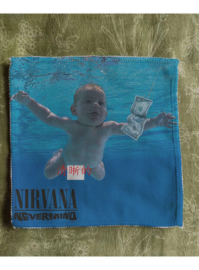 涅盘乐队nevermind别介意柯本卡通手绘垃圾朋克布贴包包衣服配件