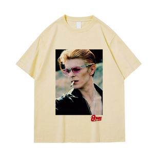 david bowie大卫鲍伊复古华丽摇滚文艺glam rock男女短袖圆领T恤