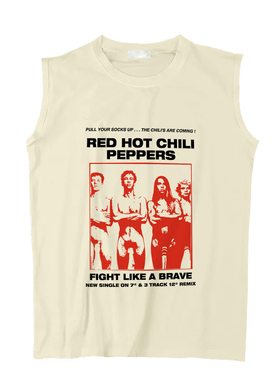 red-hot-chili-peppers-rhcp红辣椒乐队夏坎肩圆领美式汗背心无袖
