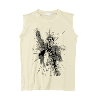 queen freddie皇后乐队弗莱迪华丽摇滚坎肩圆领美式汗背心无袖T