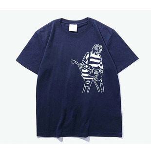 kurt T恤 cobain科特柯本涅盘车库摇滚朋克风手绘设计感纯棉短袖