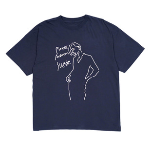 T恤 anderson山羊皮摇滚音乐手绘设计感纯棉短袖 suede brett