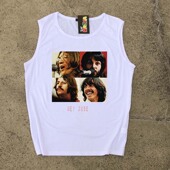 复古英伦摇滚甲壳虫乐队披头士hey jude男女印花无袖 背心