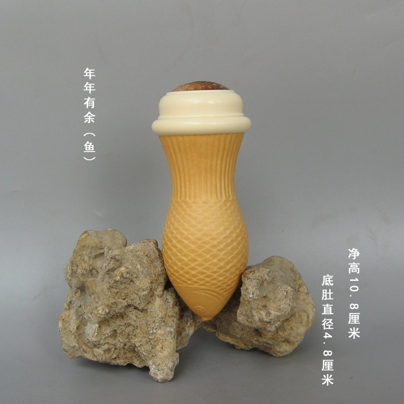 精品竹蛉葫芦 扎嘴葫芦 鸣虫用品罐 鸡心葫芦手把件 年年有鱼