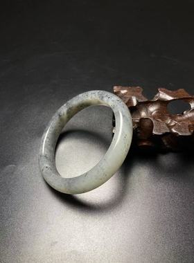 天然新疆和田玉青花籽料细条圆条美人条手镯内径54MM