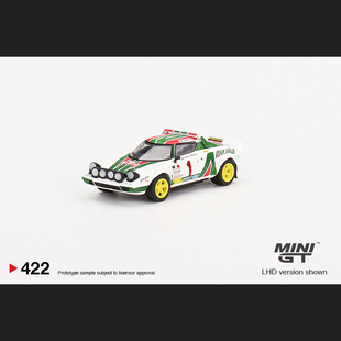 现货1:64 MINIGT#422蓝旗亚Lancia Stratos 1977蒙特卡洛#1冠军车