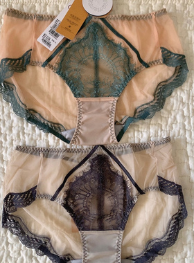 奥维丝丽性感蕾丝网纱液化钛底裆内裤474K配文胸2474 2475 2476