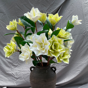 仿真大玉兰花树枝芽干花干枝客厅手感玉兰花 木棉花婚庆软装装饰