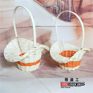 小花篮 舞蹈道具花篮 跳舞花篮 藤编花篮 罗敷行篮子 采薇舞花篮