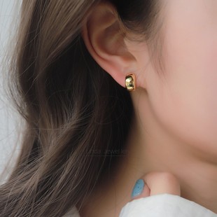 通体925纯银耳环女防过敏养耳洞小众耳扣2025新款爆款高级感耳钉