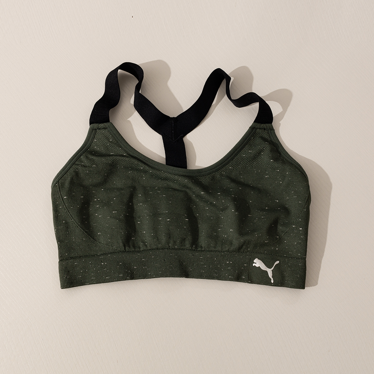 M码绿色女士舒适防震跑步背心运动无痕文胸