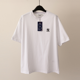 MLB韩国正品男款短袖T恤纯棉纯色百搭潮流运动休闲