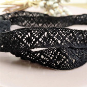 日系女士黑色蕾丝防风绳帽子专用挂钩针式 草帽配件可调节帽带森系