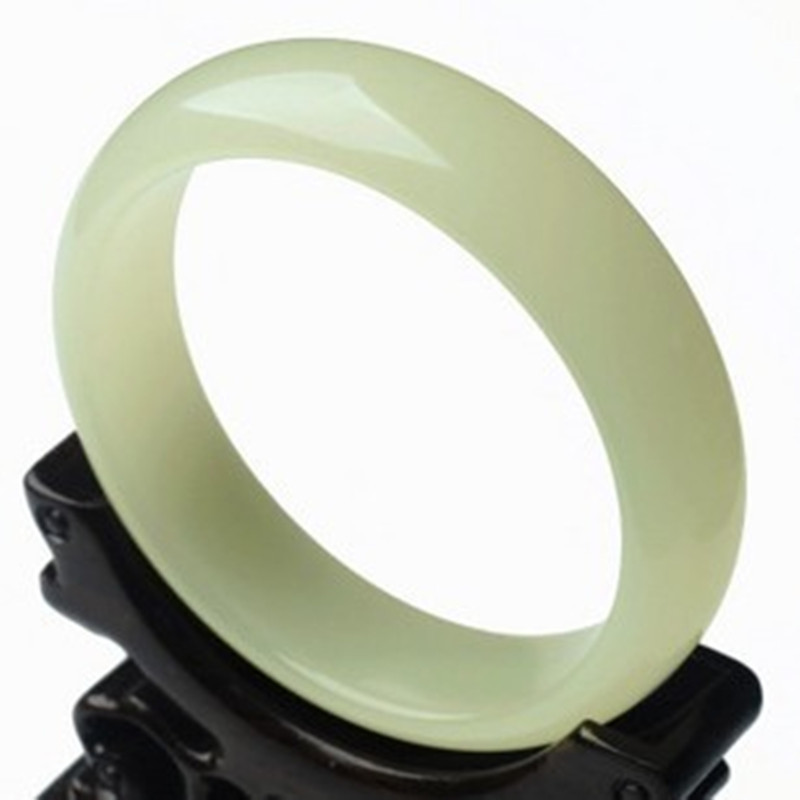 新款奶白阿富汗玉手镯女