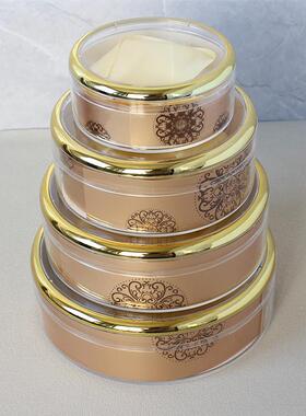 通用金边亚克力圆盒燕窝石斛西洋参羊肚菌虫草海参名贵礼品透明盒