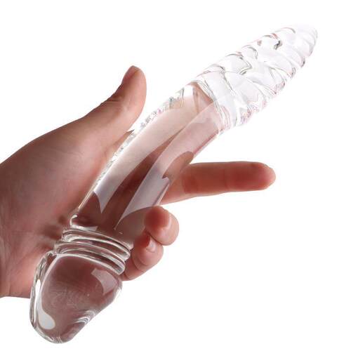 Glass-made femalemasturbation toy fake phallus adult product