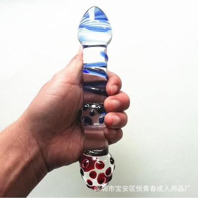 Glass-made femalemasturbation toy fake phallus adult product
