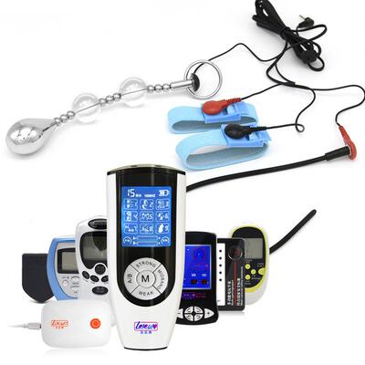 Male penis electric shock punishment toy urethral dilator