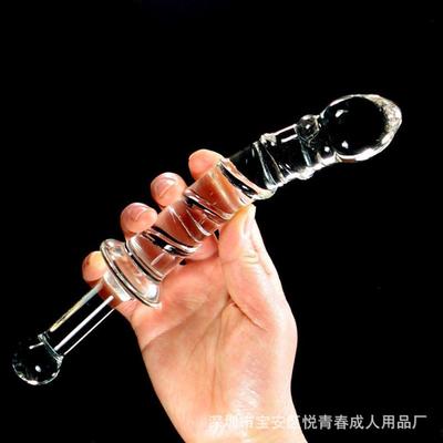 Glass-made female masturbation toy fake phallus adult produc