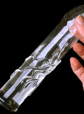 A self-pleasuring toy made of glass for use inside the anus.