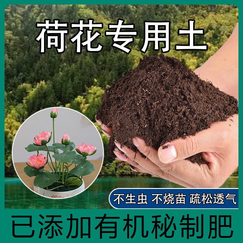 荷花专用土肥料睡莲碗莲营养土水培通用型家用种植土绿植有机土壤