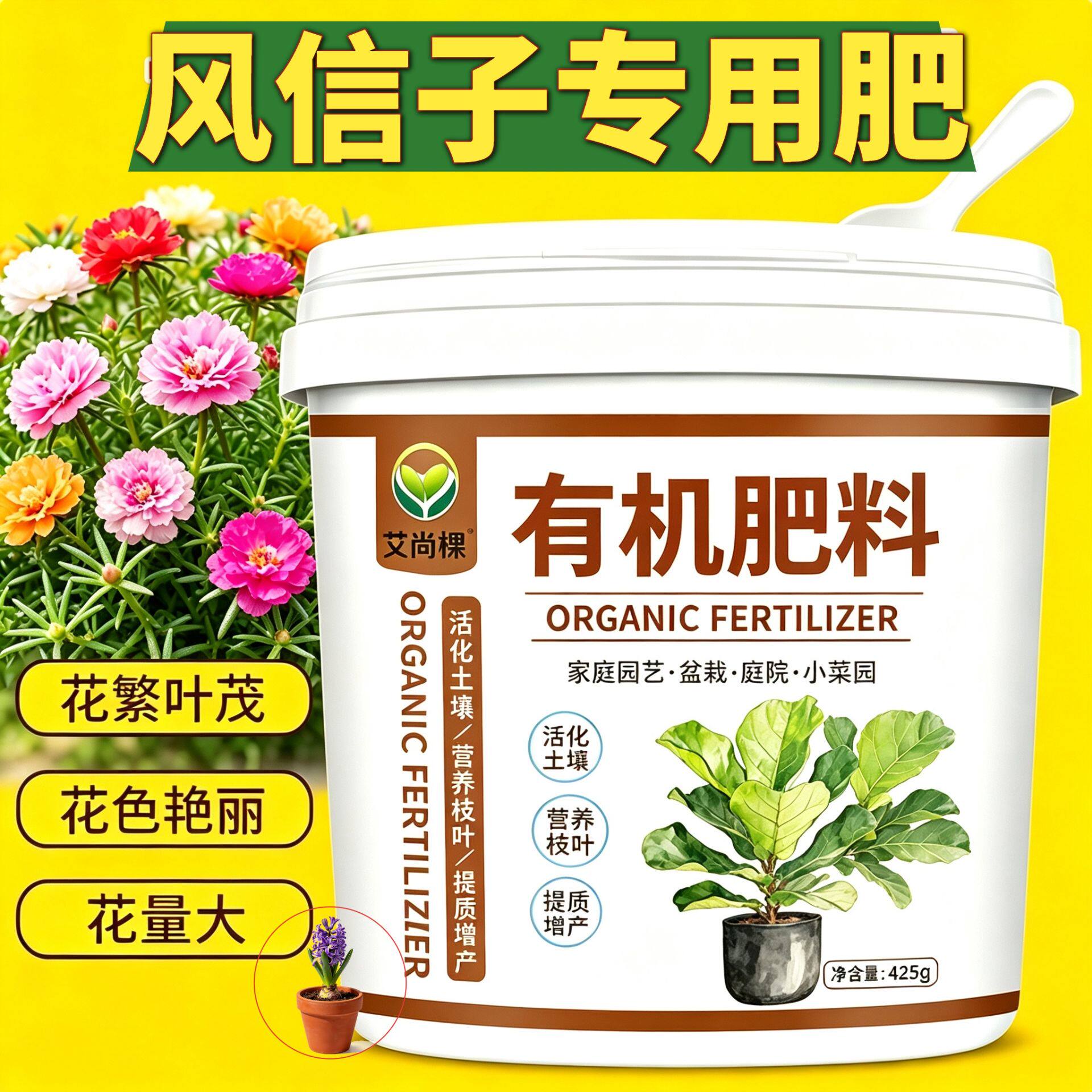 风信子专用肥缓释肥复合肥叶片肥厚根壮苗好盆栽室内底肥颗粒肥料