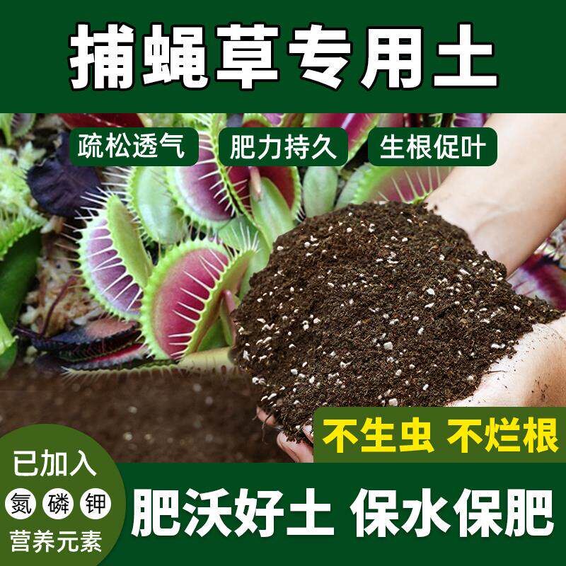 捕蝇草专用土捕蝇草营养土室内盆栽配方土壮根不烧苗花泥增根壮苗
